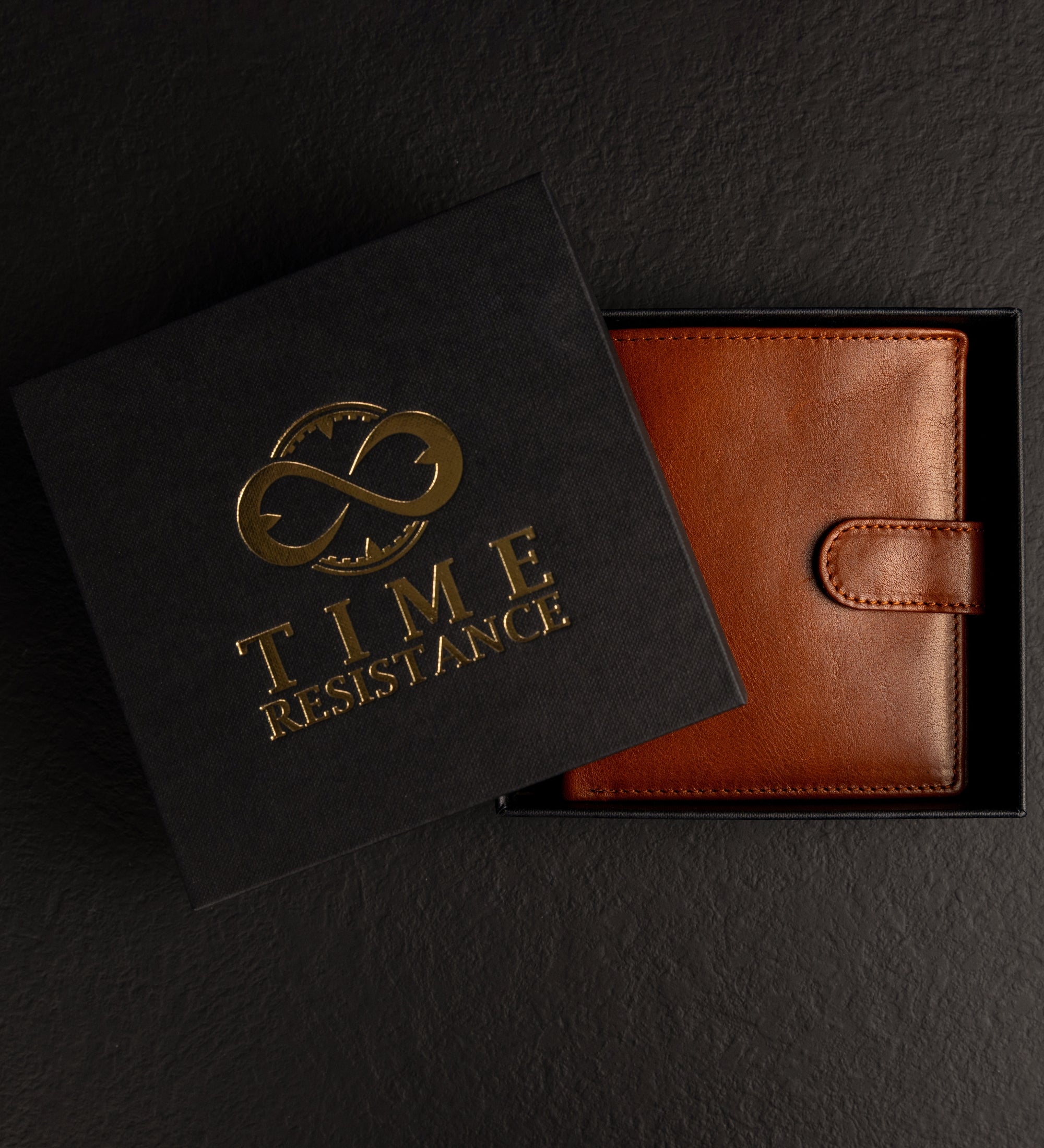 Cartera de cuero de doble compartimento y cierre a presión: Ironweed
