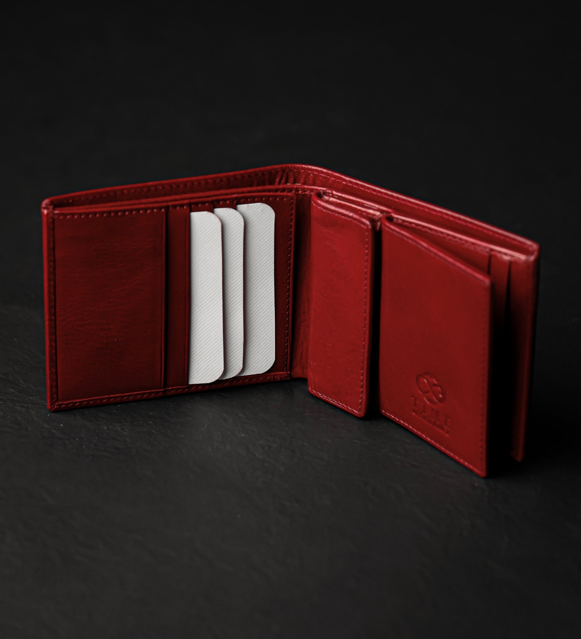 Cartera de cuero de doble compartimento: Daniel