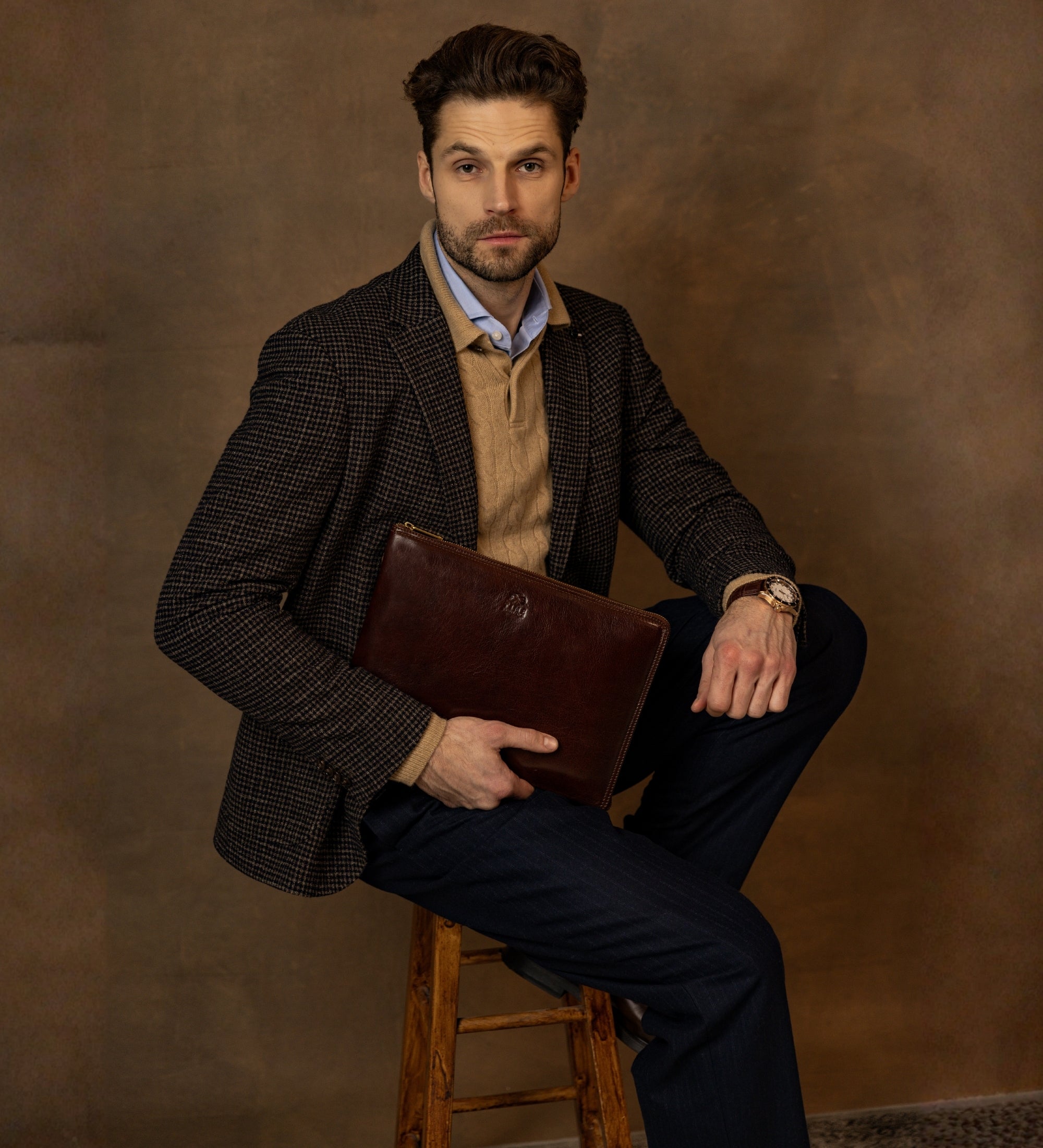 Cartera de mano grande de cuero para hombre: The Brothers Karamazov