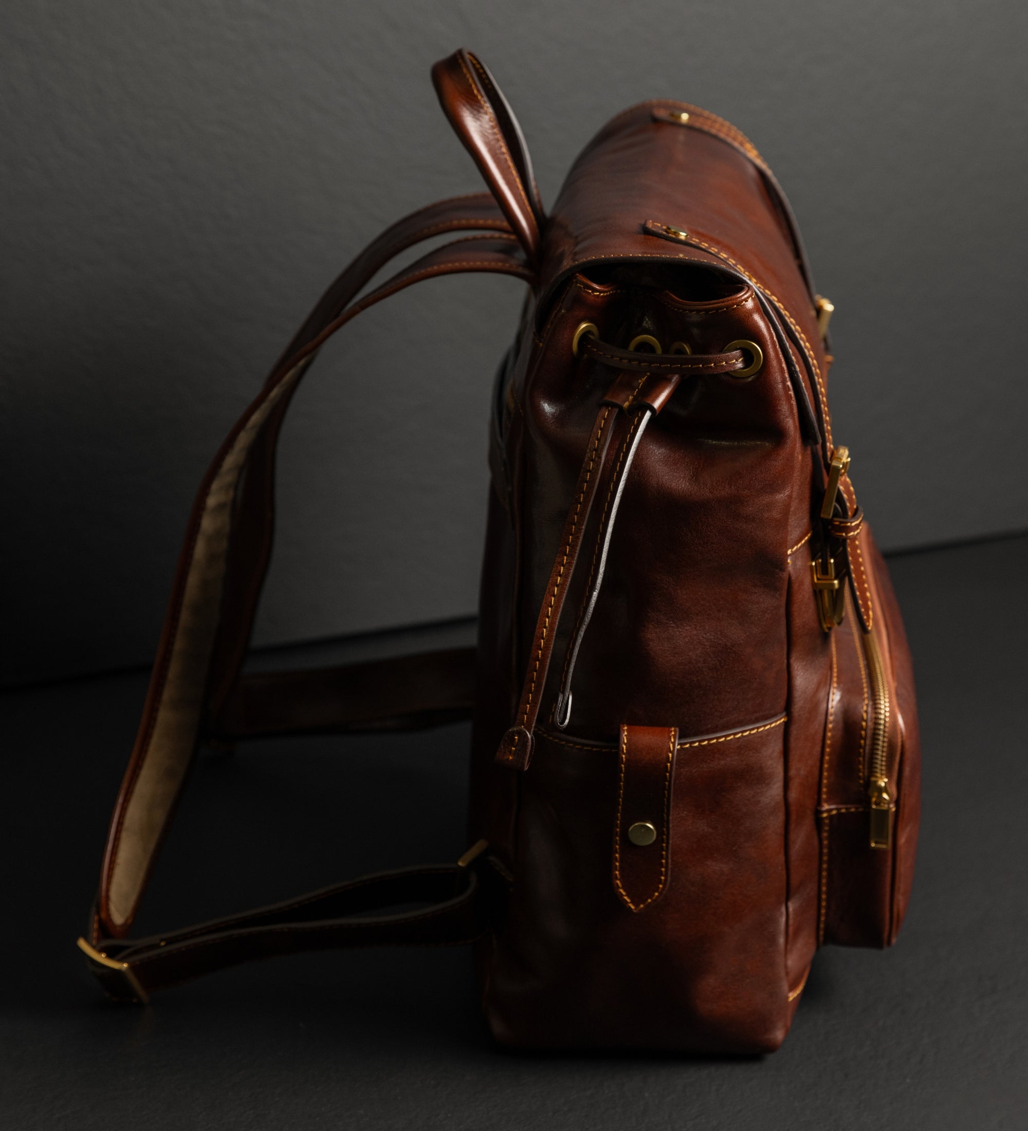 Mochila de cuero: The Good Earth