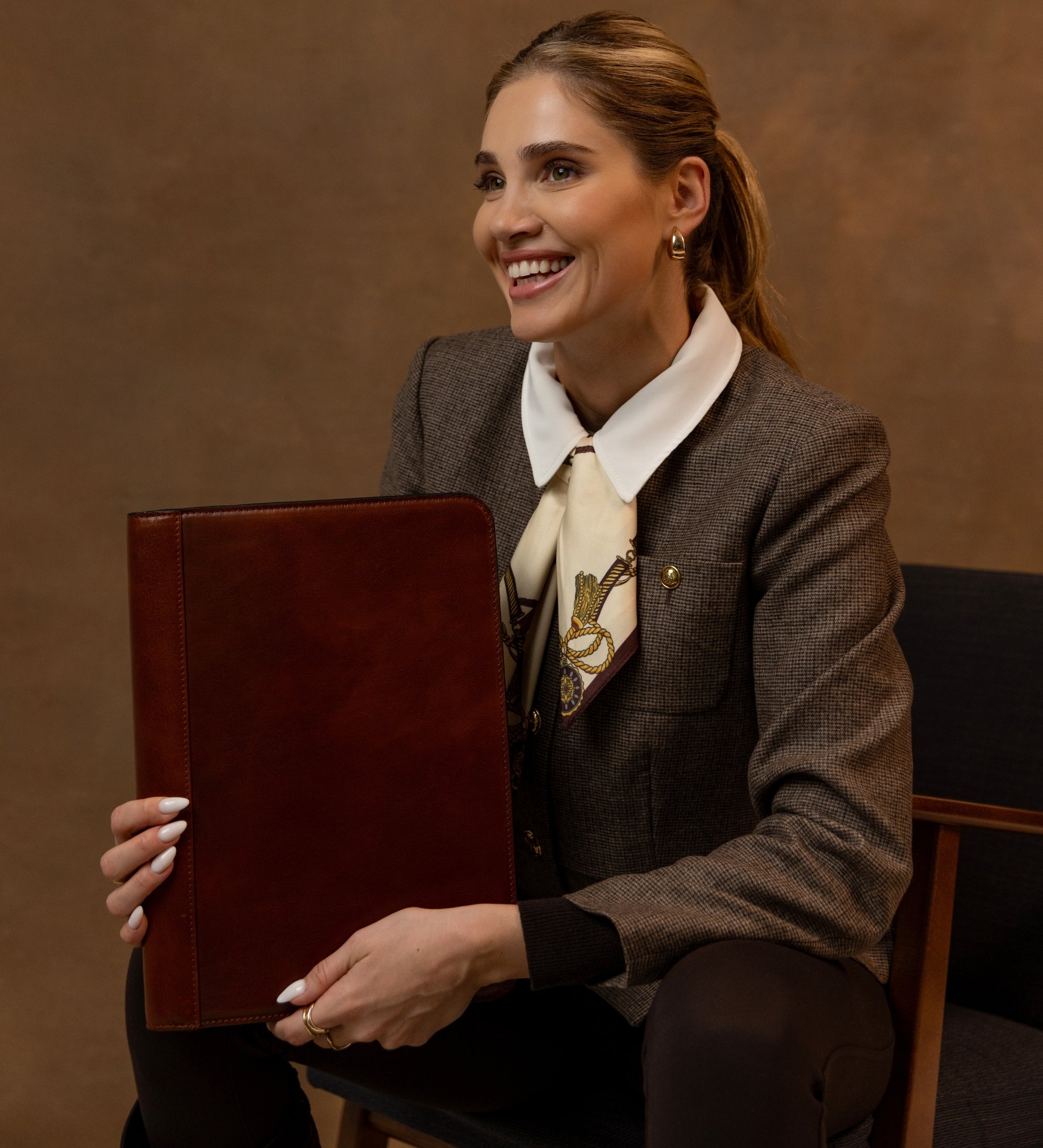 Organizador portadocumentos A4 de cuero para mujer: Candide