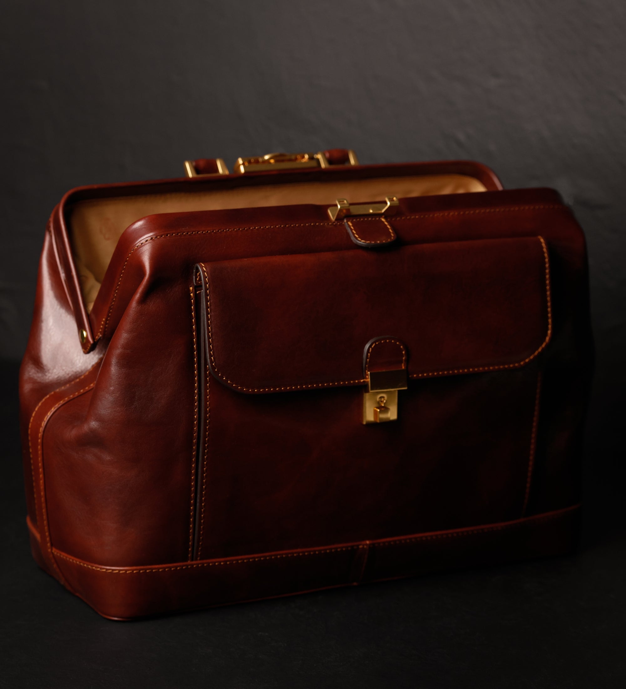 Bolso de médico de cuero italiano grande para mujer: Hamlet