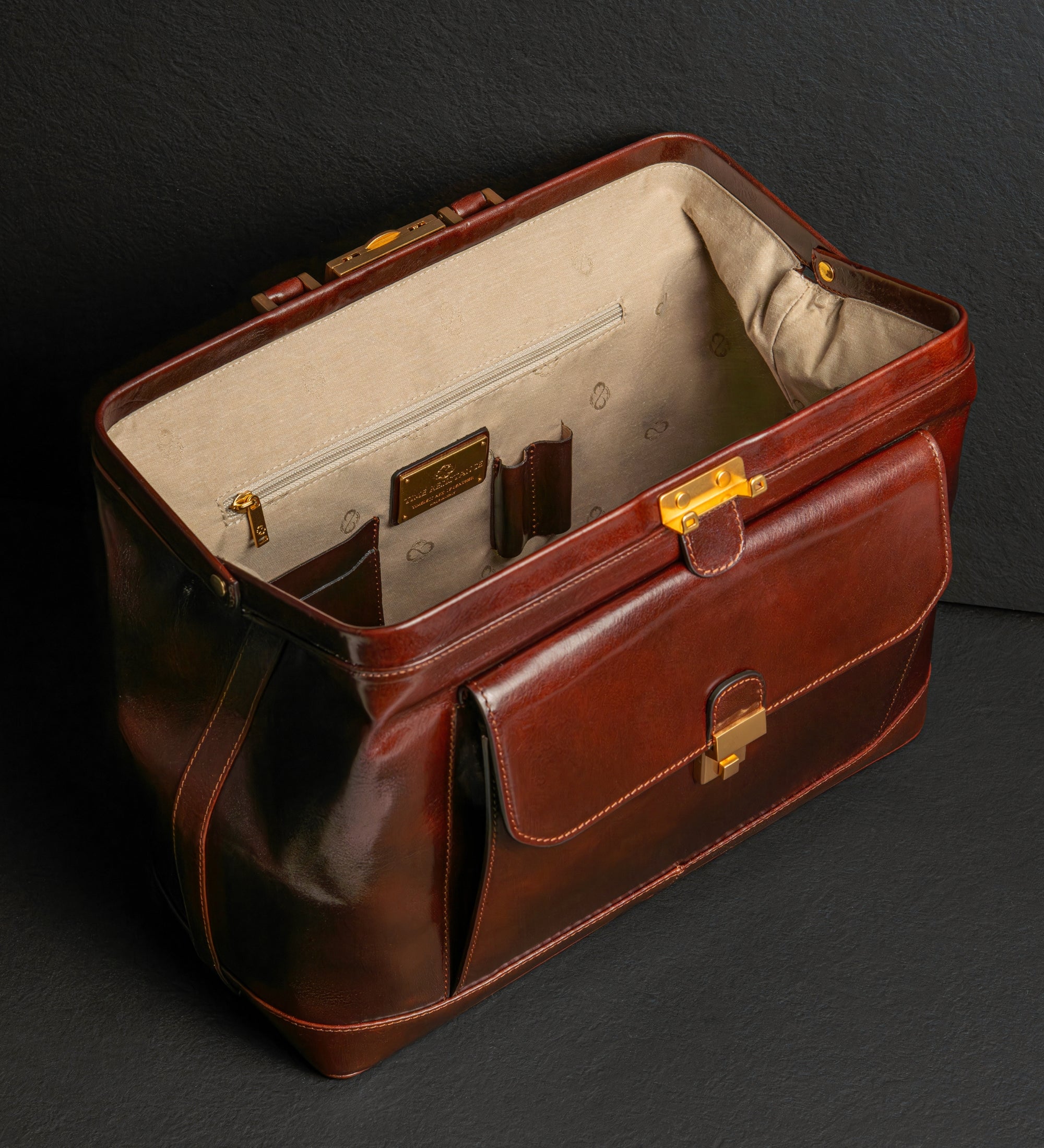 Bolso de médico de cuero italiano grande: Hamlet