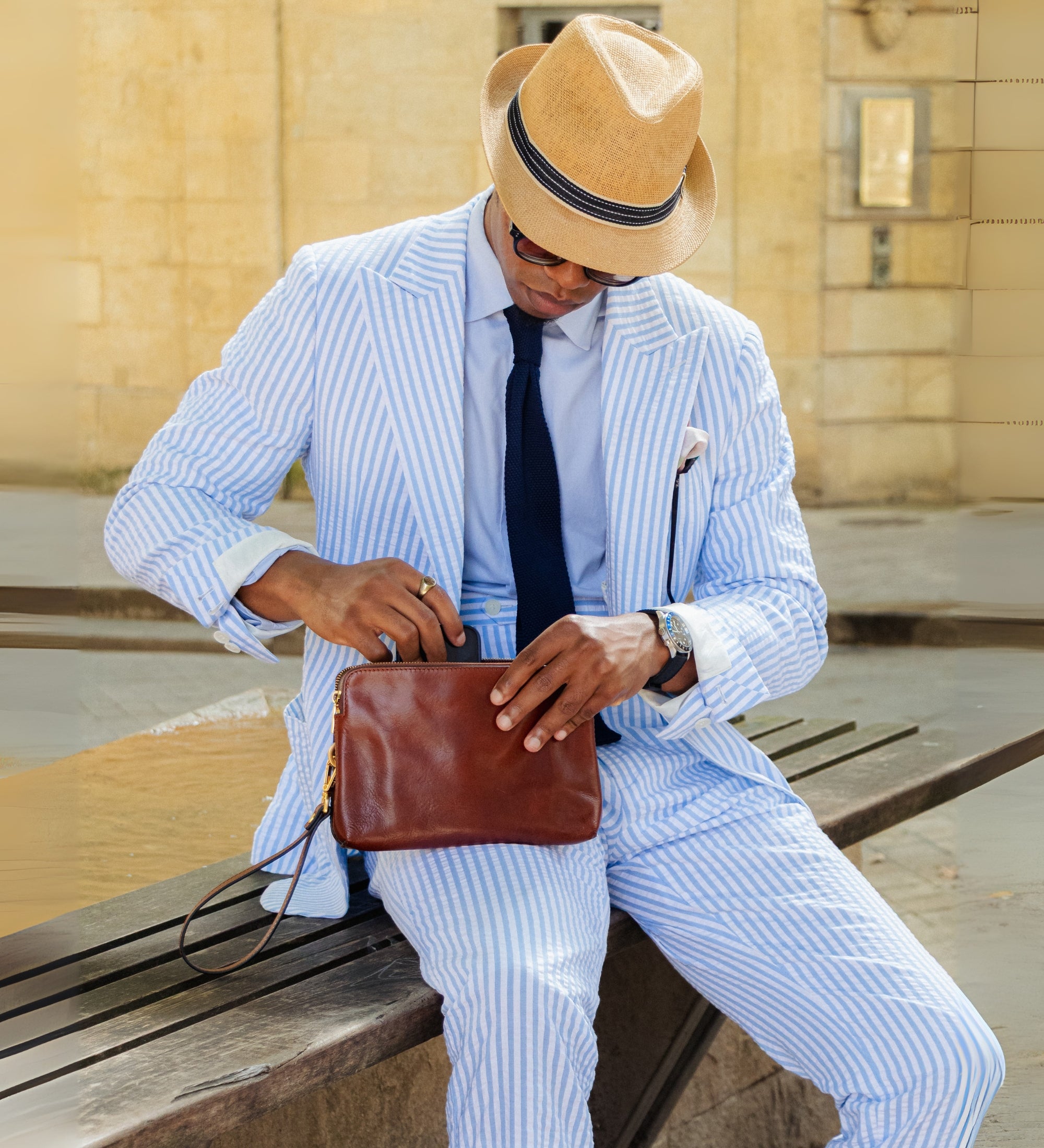 Cartera de mano de cuero: Ulysses