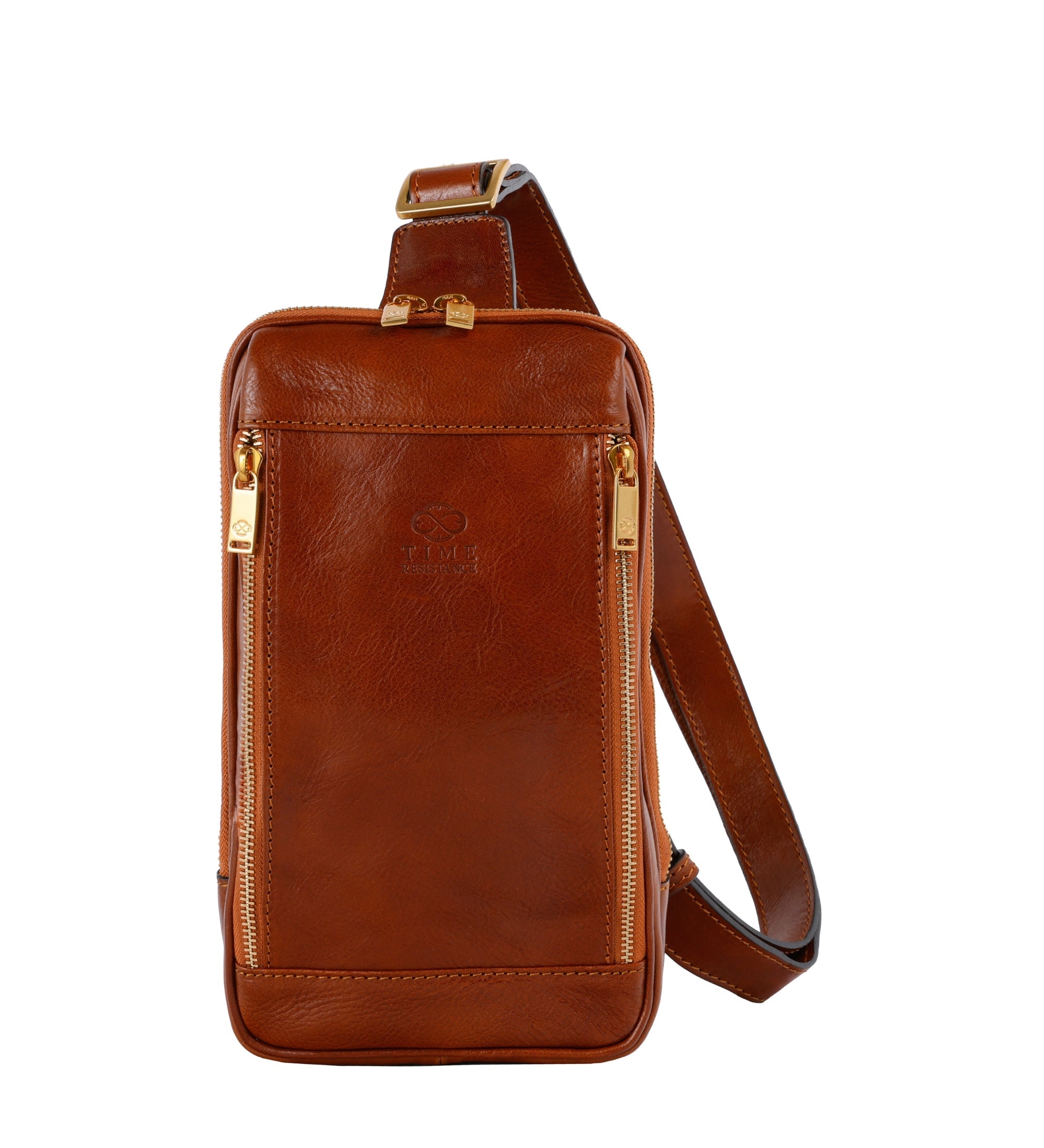 Riñonera cruzada/sling bag de cuero: Kim
