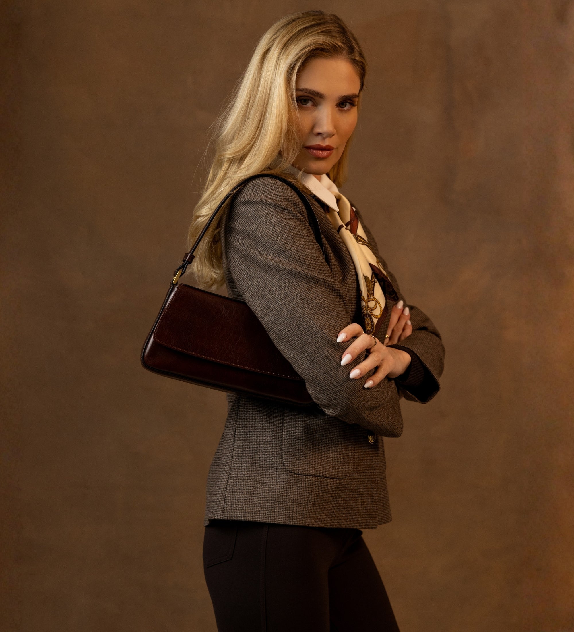 Bolso de mano baguette de cuero: Bright Lights, Big City