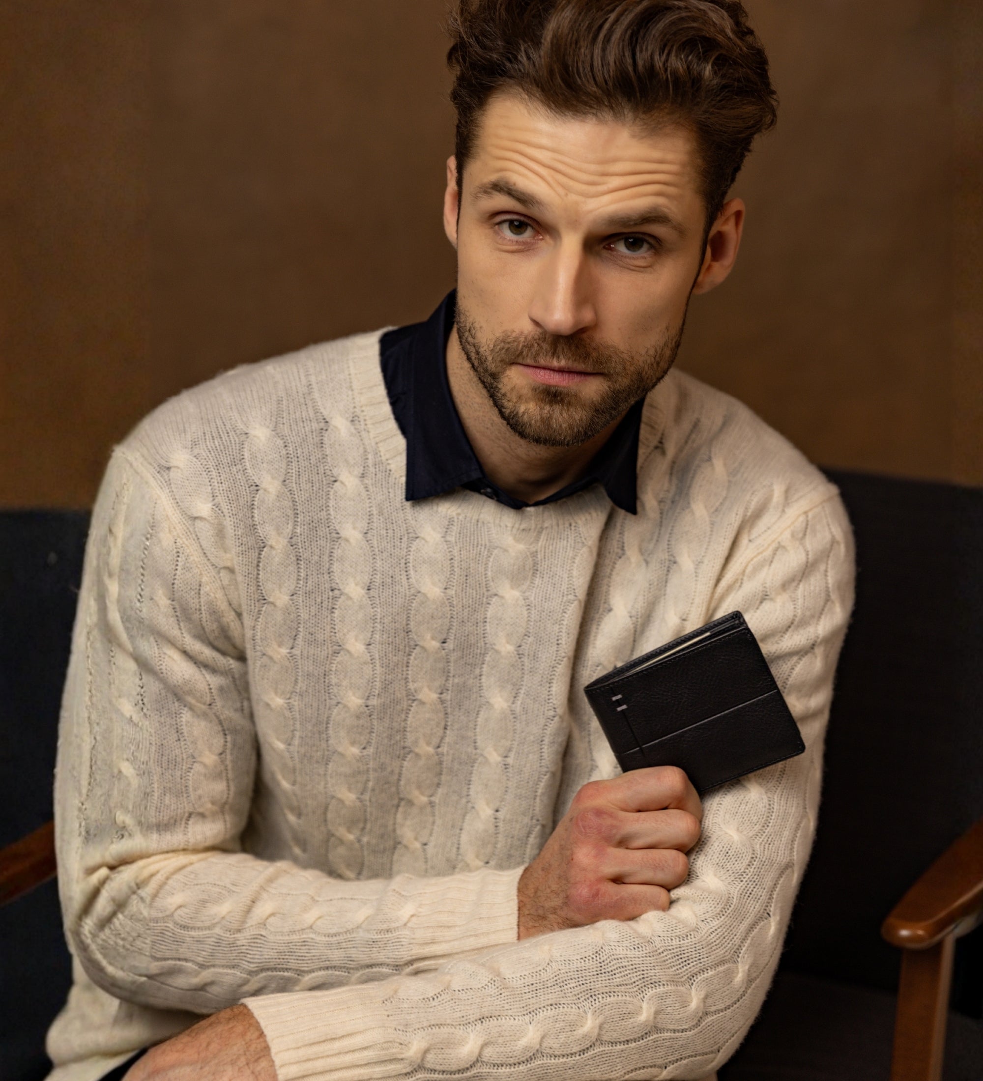 Cartera de cuero de doble compartimento: Poetic Justice