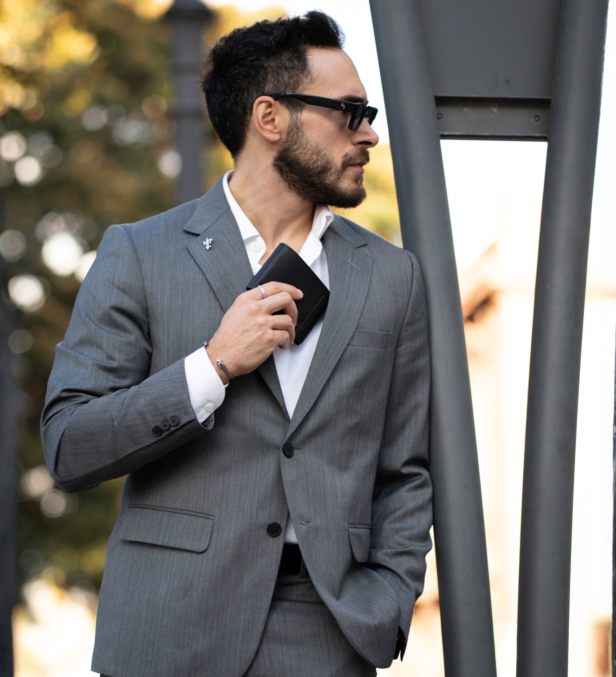 Cartera de cuero de doble compartimento: The Getaway