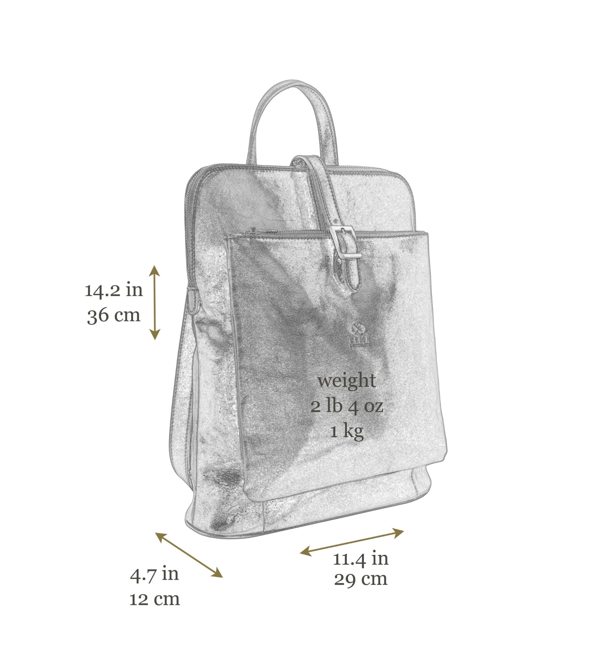 Bolso de hombro/mochila de cuero convertible para mujer: Emma