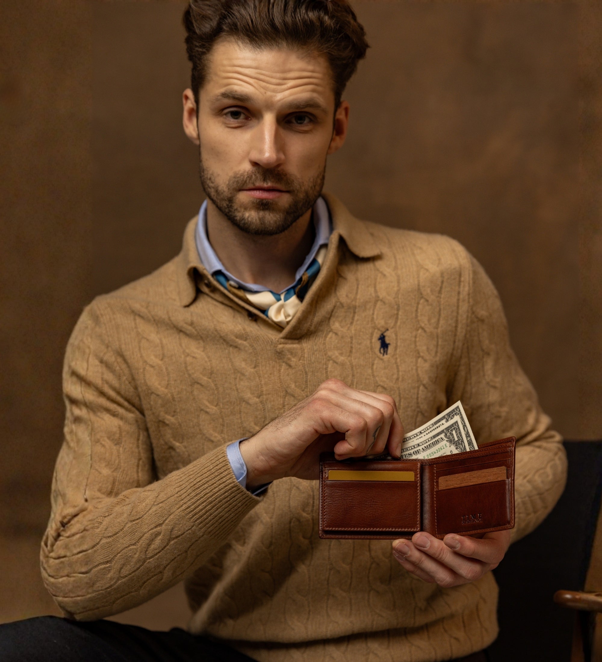 Cartera de cuero de doble compartimento: Poetic Justice