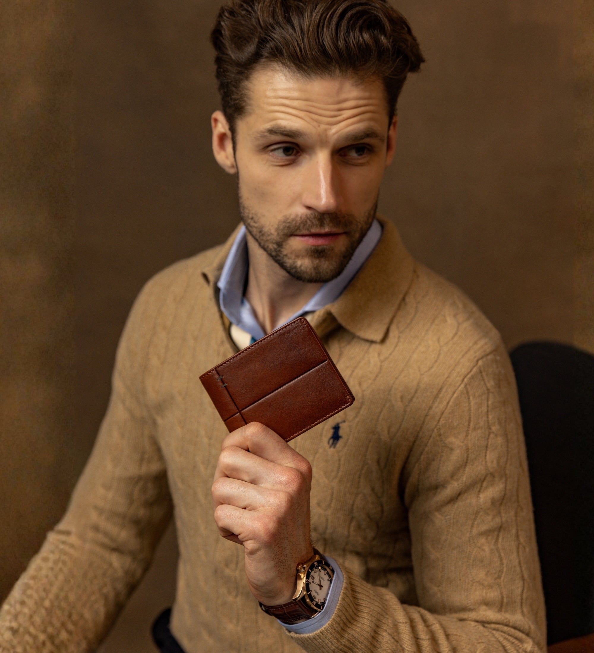 Cartera de cuero de doble compartimento: Poetic Justice