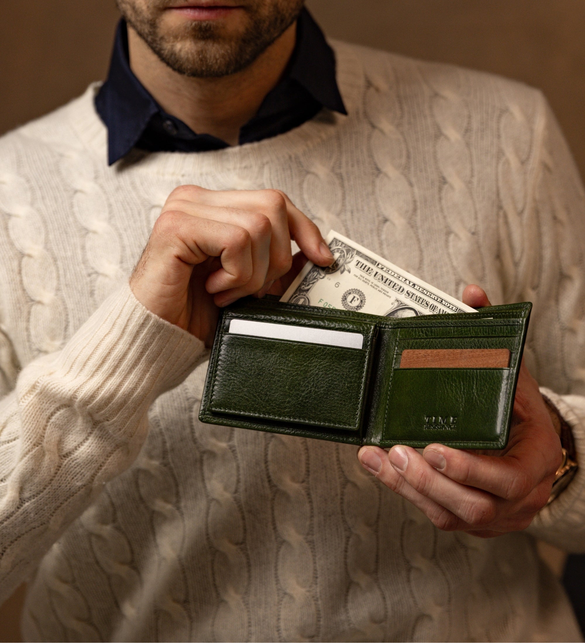 Cartera de cuero de doble compartimento: Poetic Justice