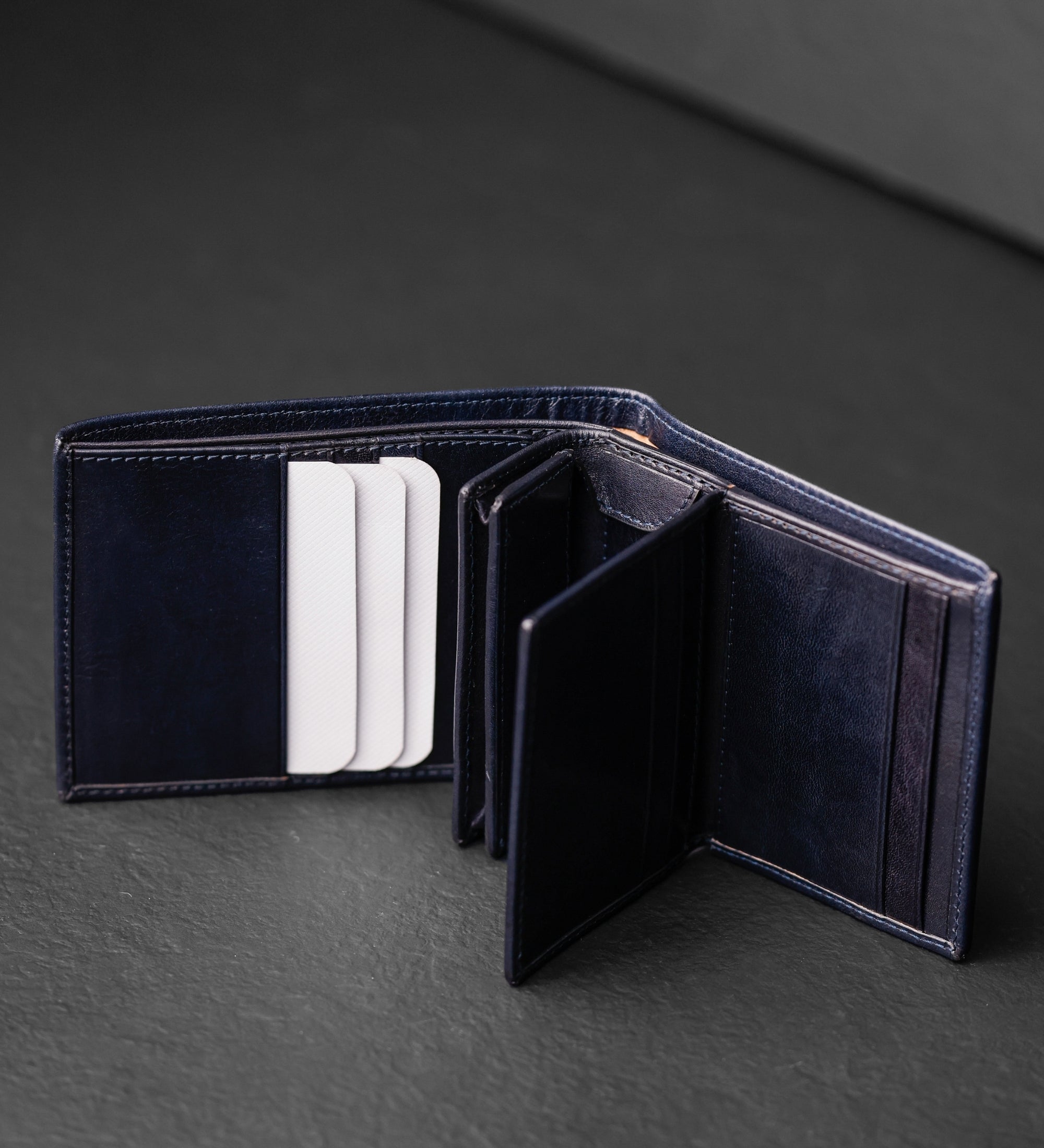 Cartera de cuero de doble compartimento: Daniel