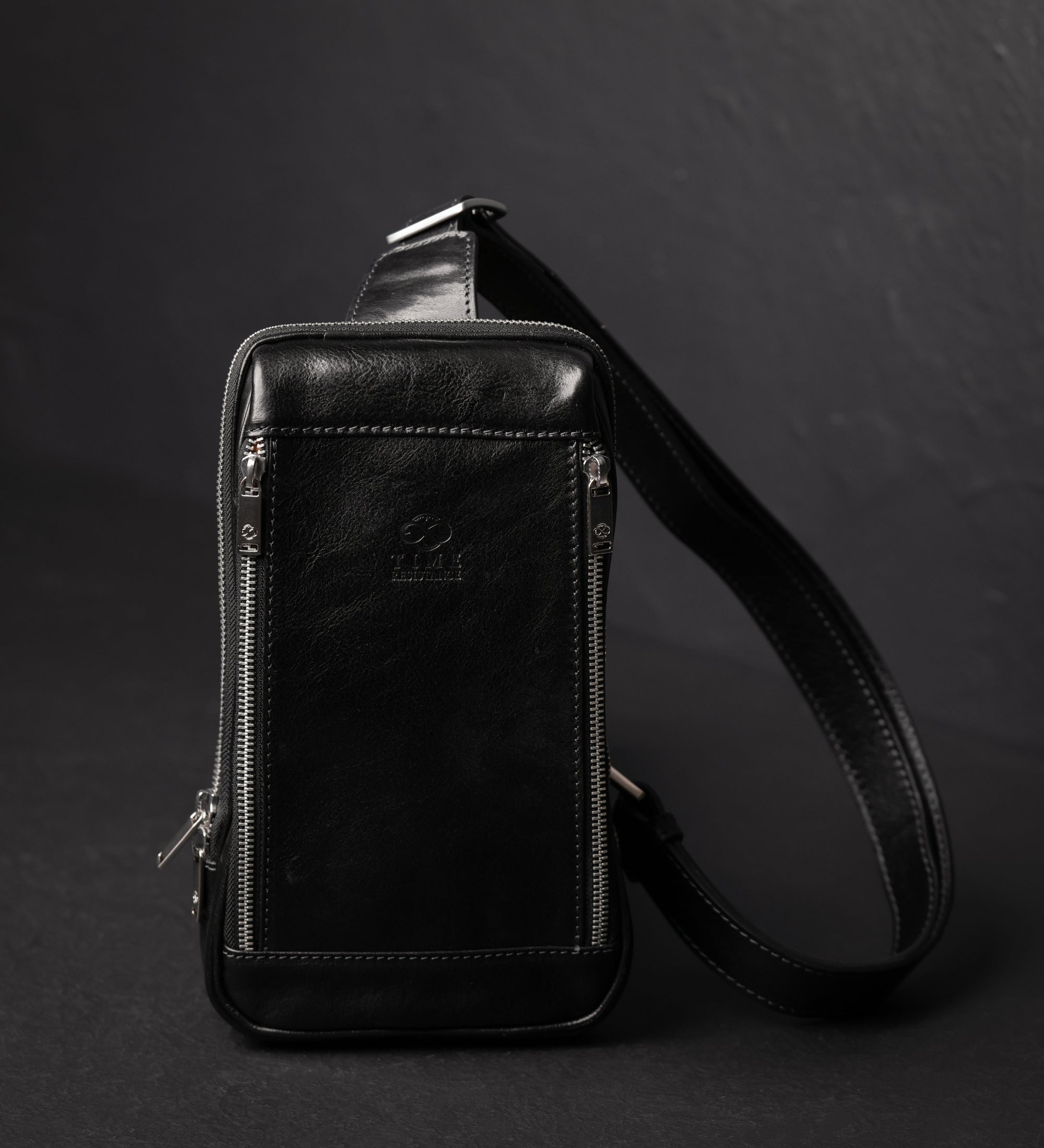 Riñonera cruzada/sling bag de cuero: Kim