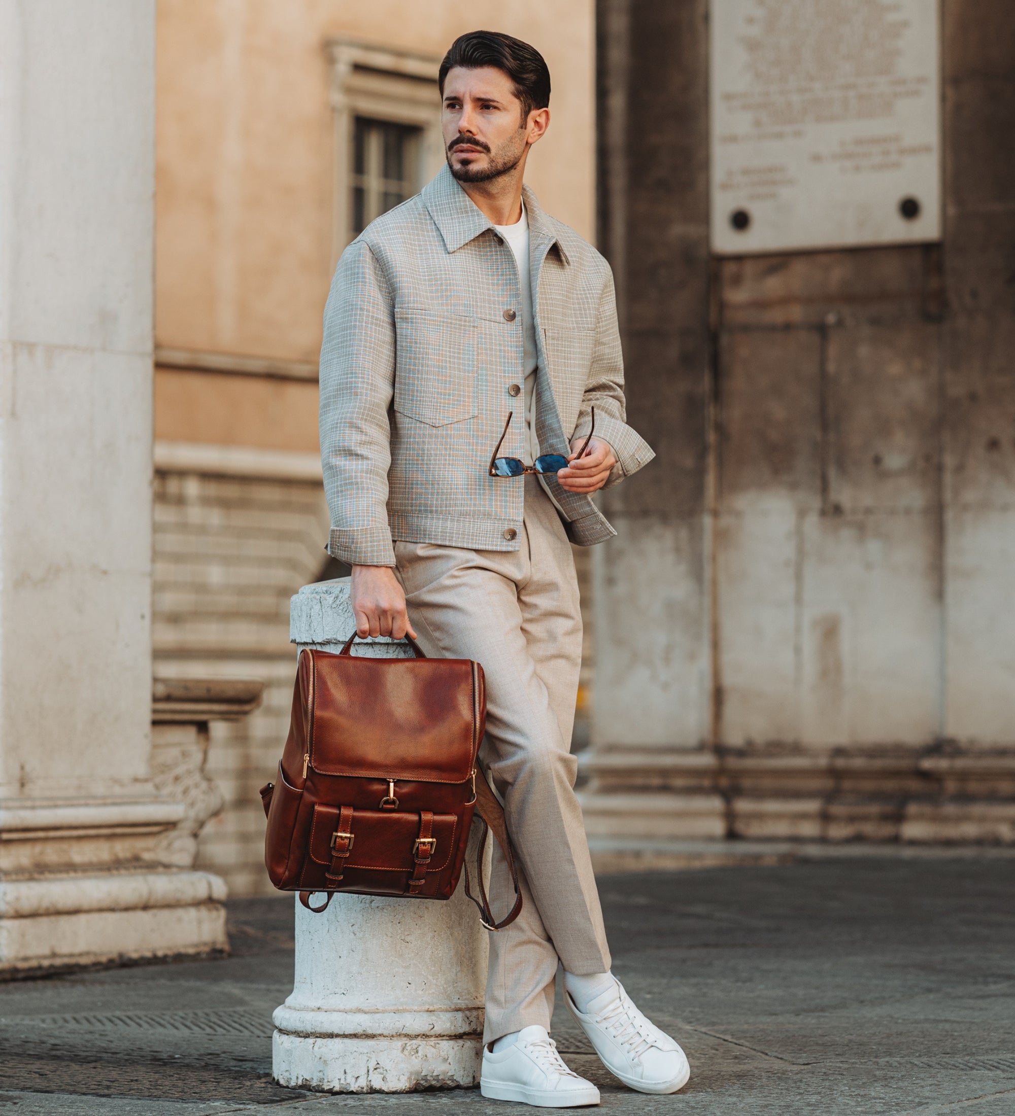 Mochila de cuero grande: The Odyssey