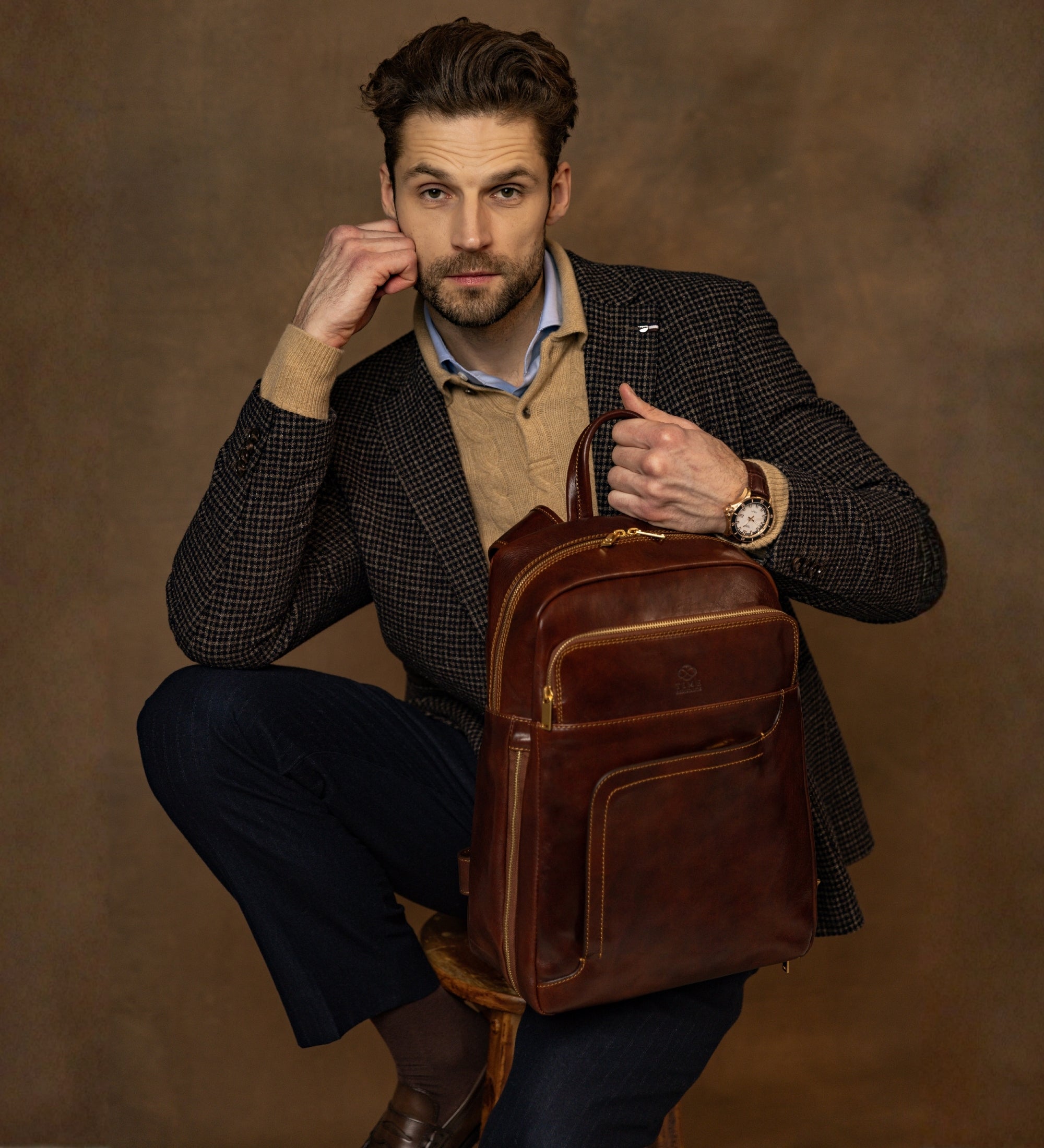 Mochila de cuero grande: L.A. Confidential