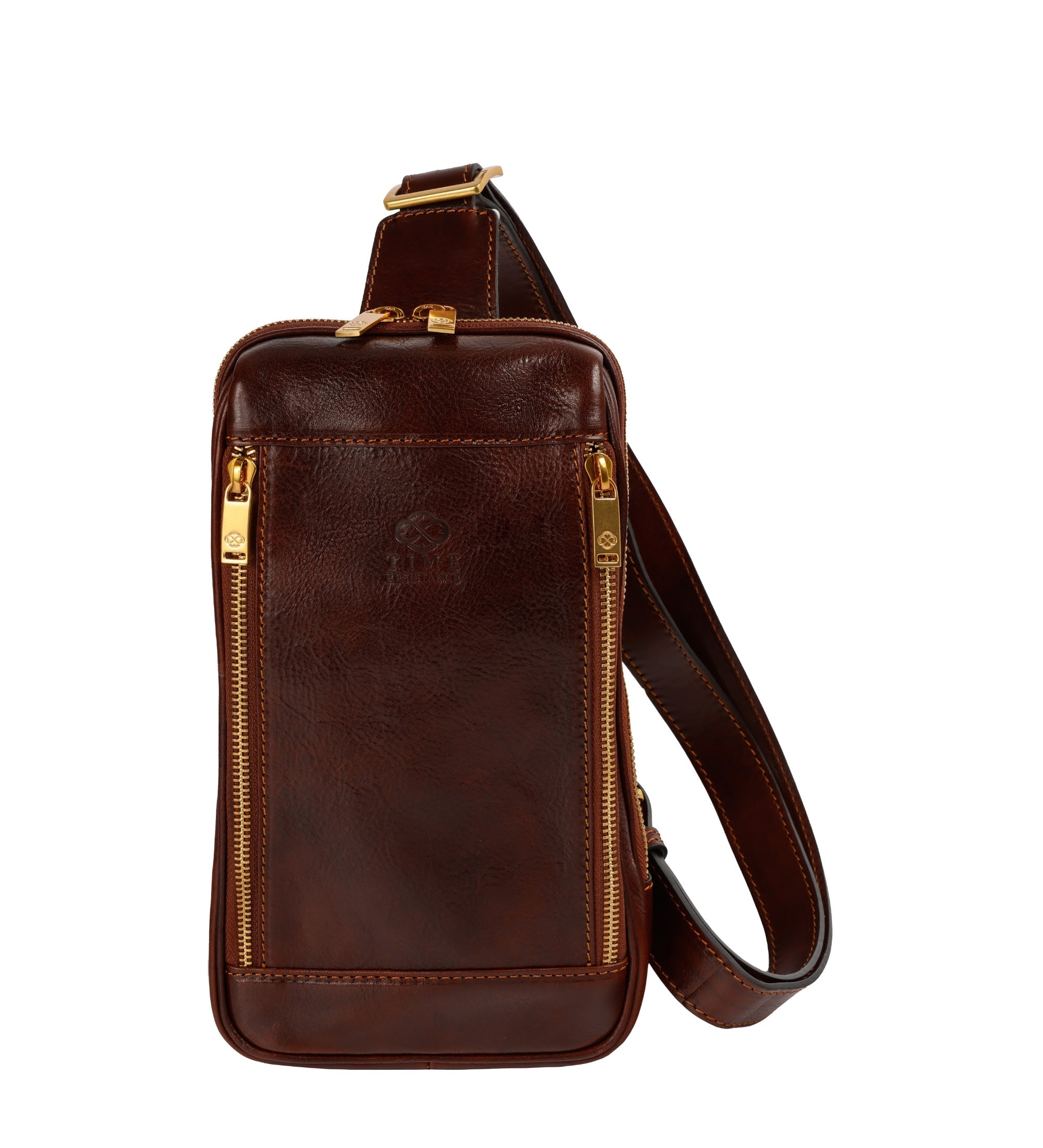 Riñonera cruzada/sling bag de cuero: Kim