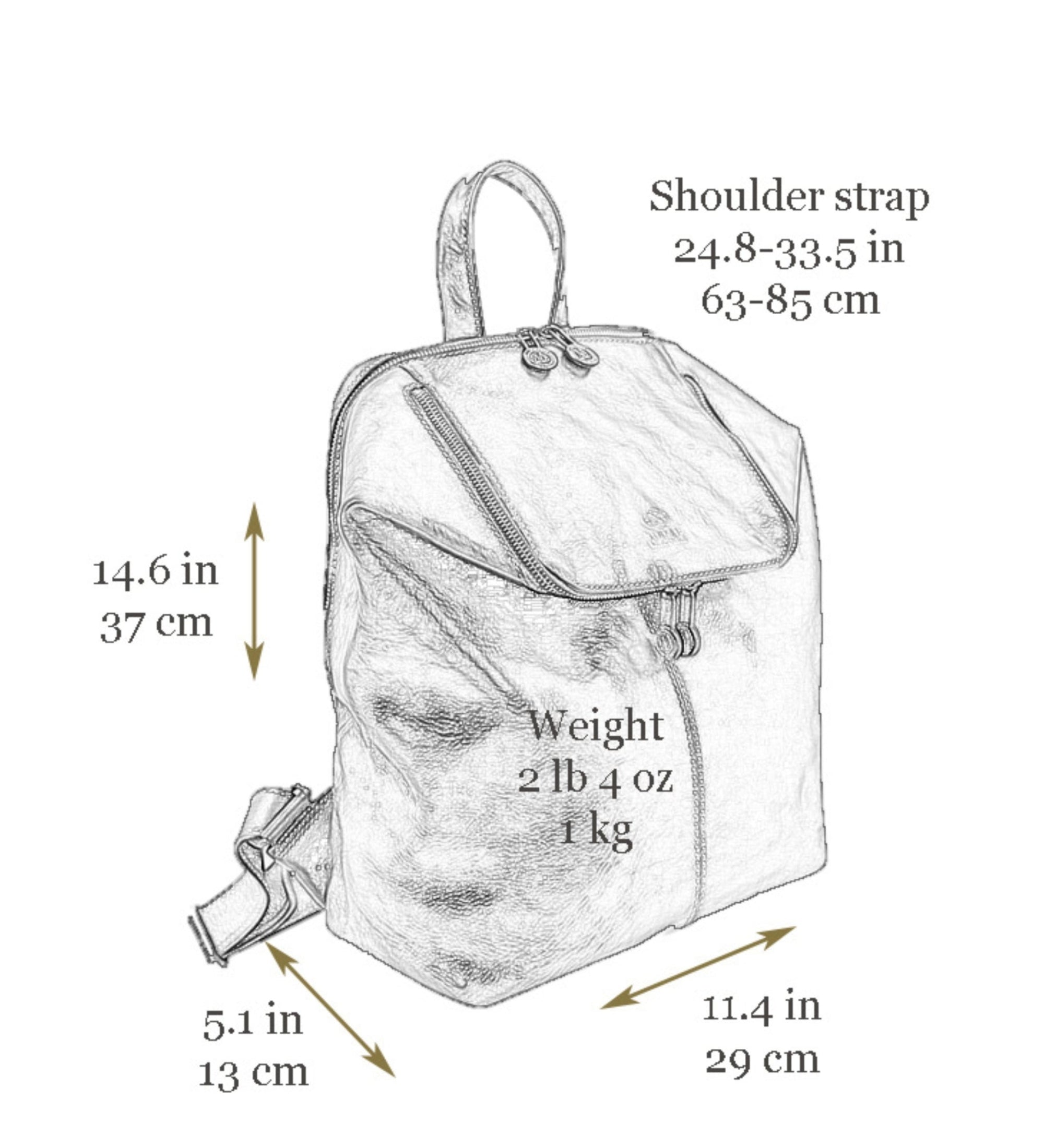 Mochila de cuero para mujer: A Bend in the River