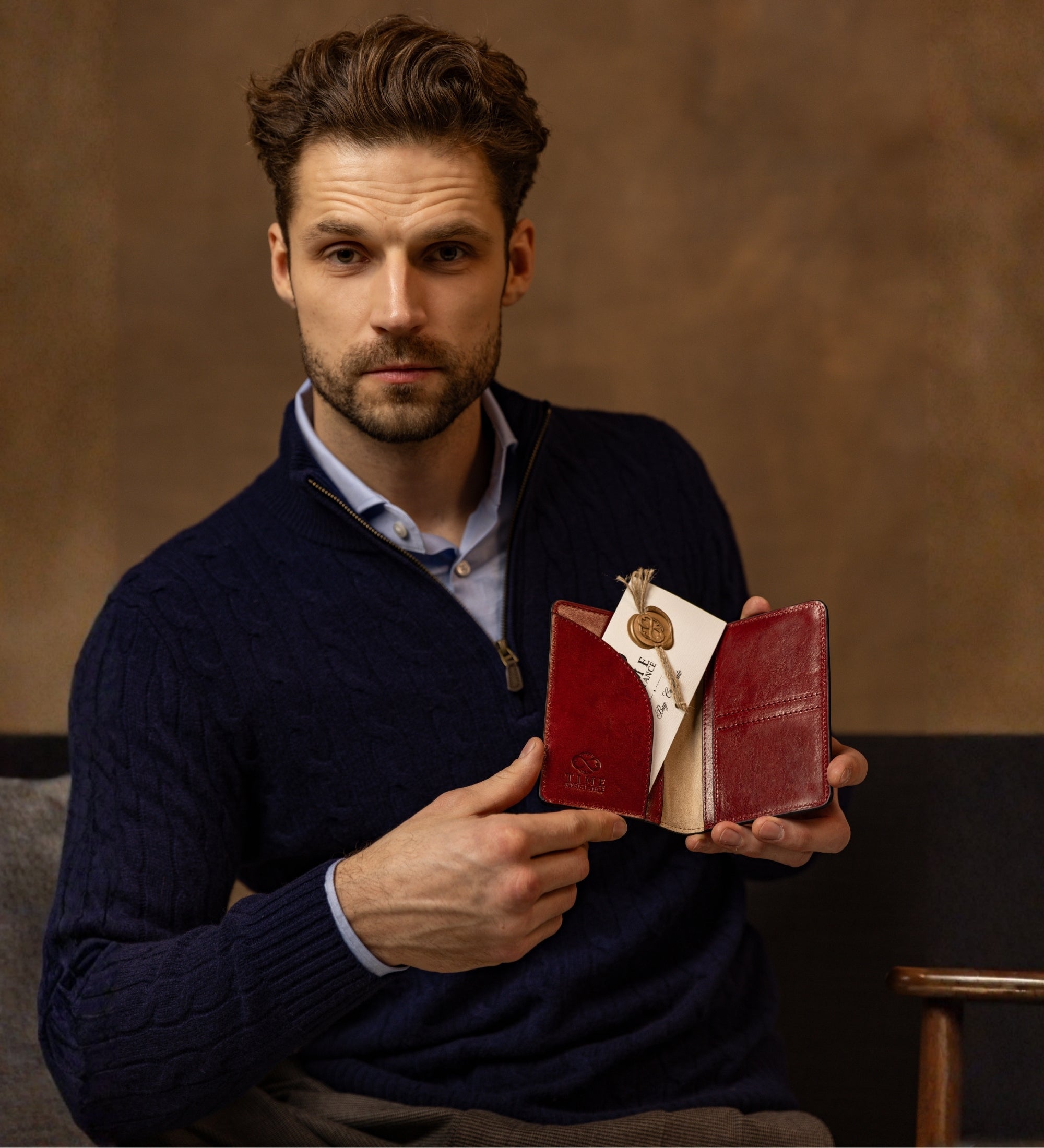 Portapasaporte de cuero pequeño: Gulliver's Travels