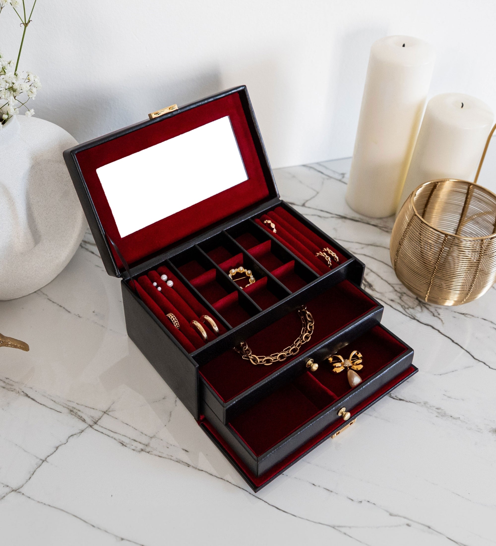 Leather Jewelry Box for Women - Beloved
