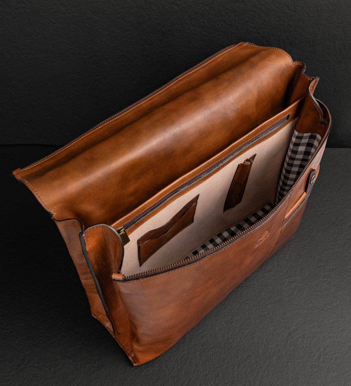 Bolso para portátil/maletín de cuero marrón: From Here to Eternity