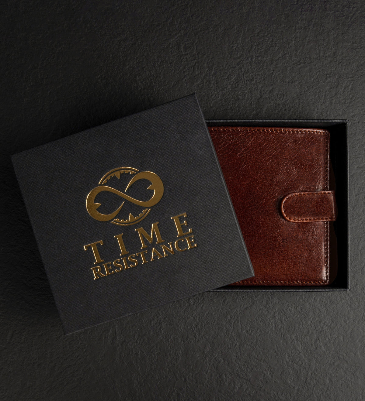 Cartera de cuero de doble compartimento y cierre a presión: Ironweed