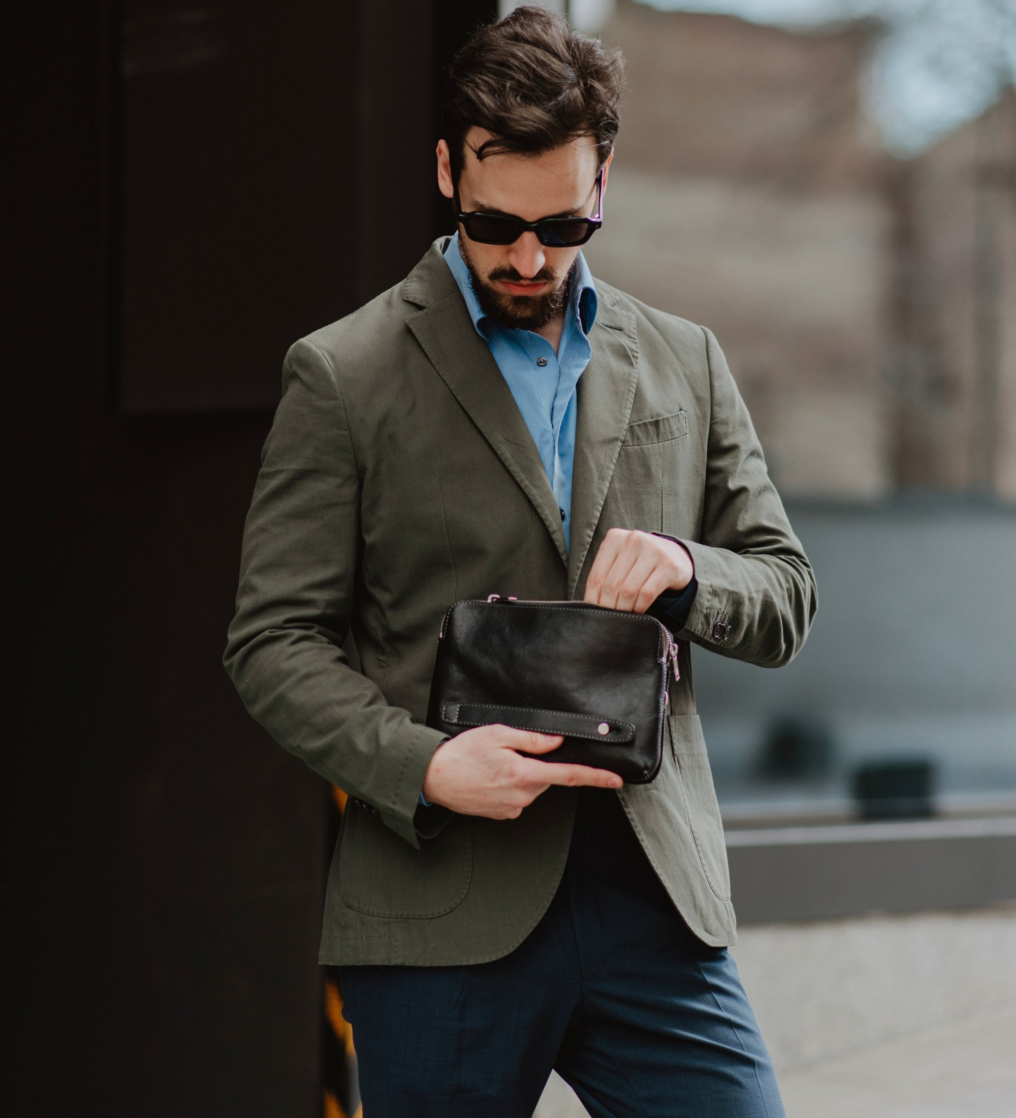 Cartera de mano de cuero: Ulysses