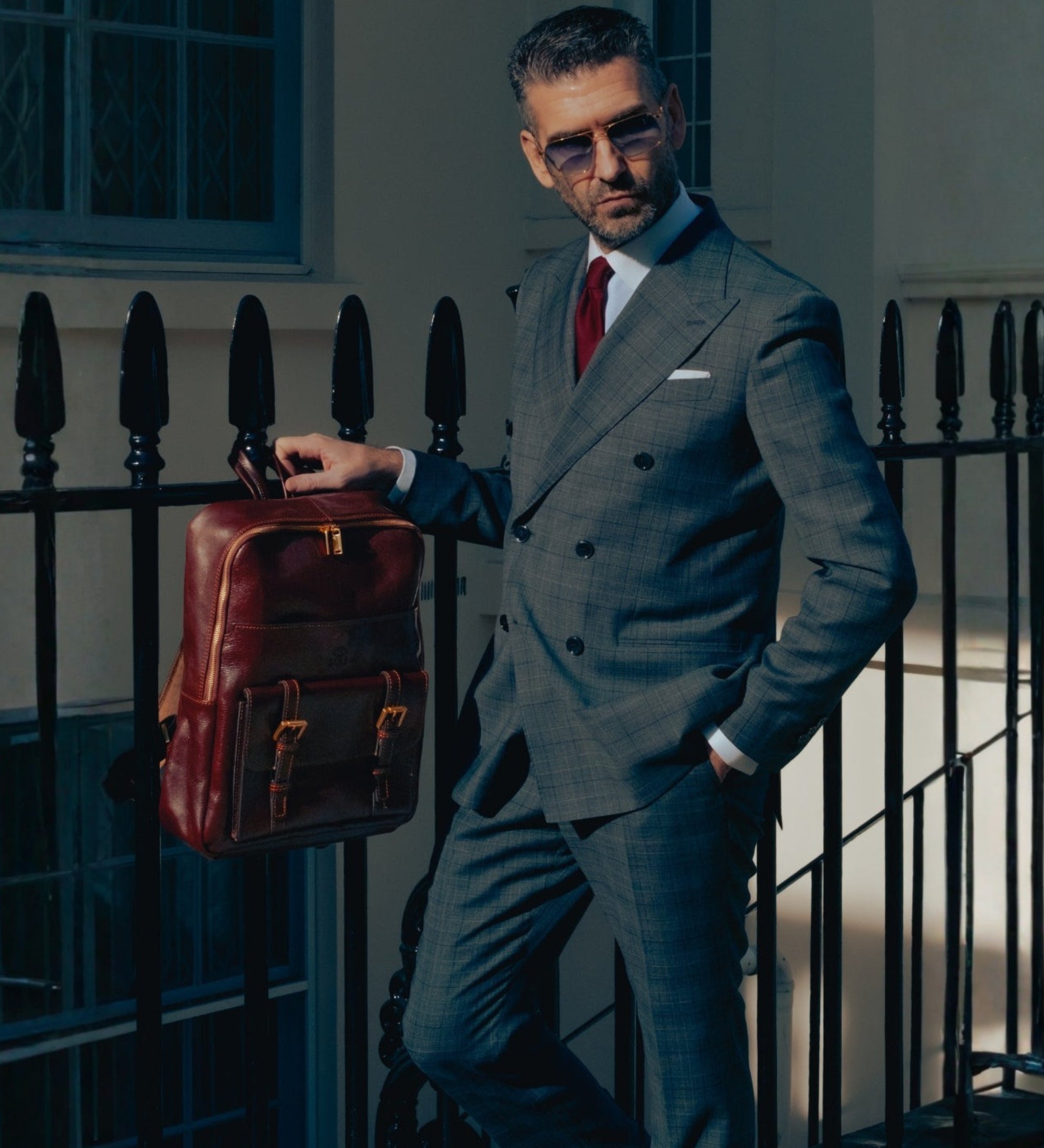 Mochila de cuero grande para hombre: The Divine Comedy