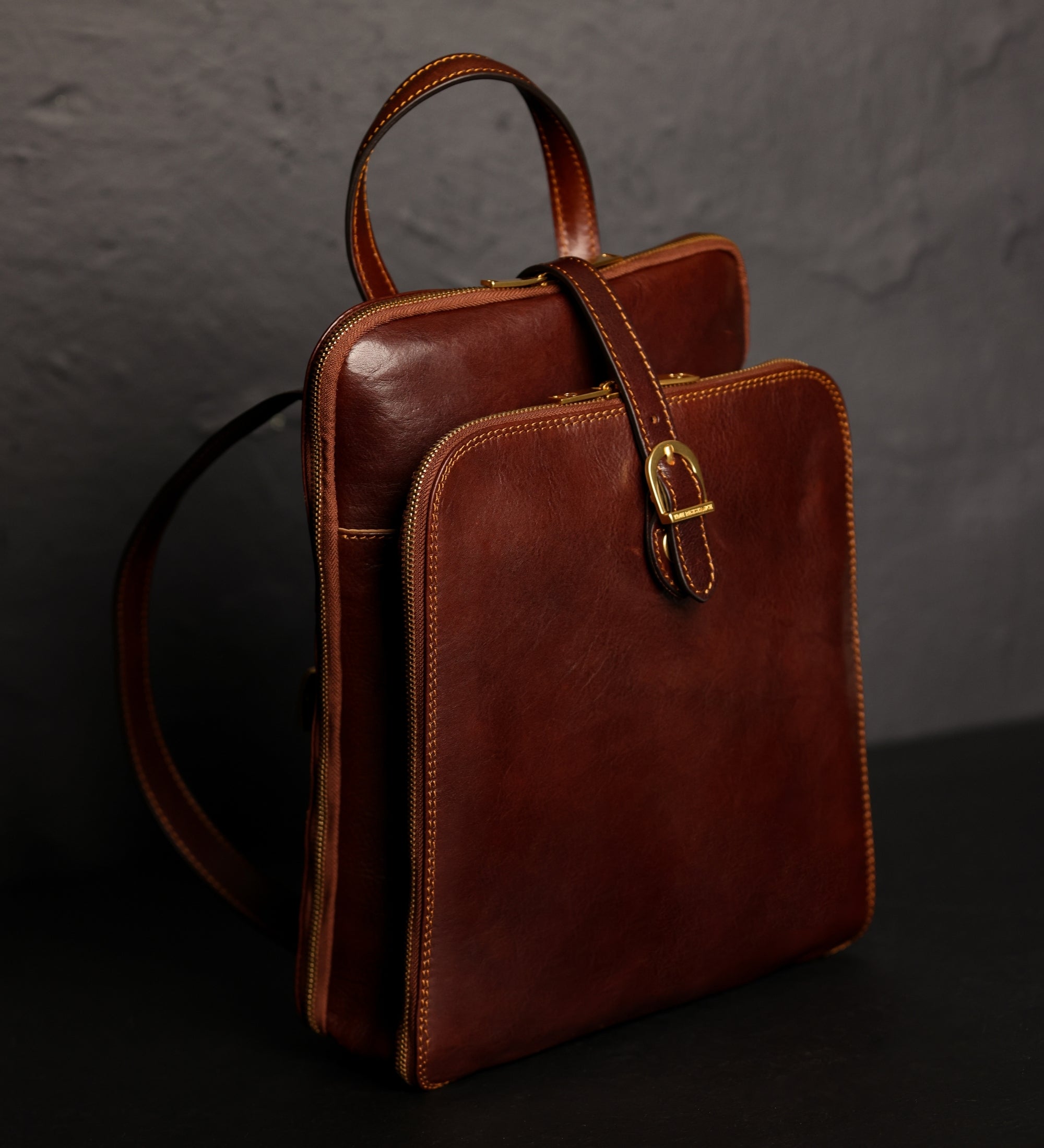 Bolso de hombro/mochila de cuero convertible para mujer: Clarissa