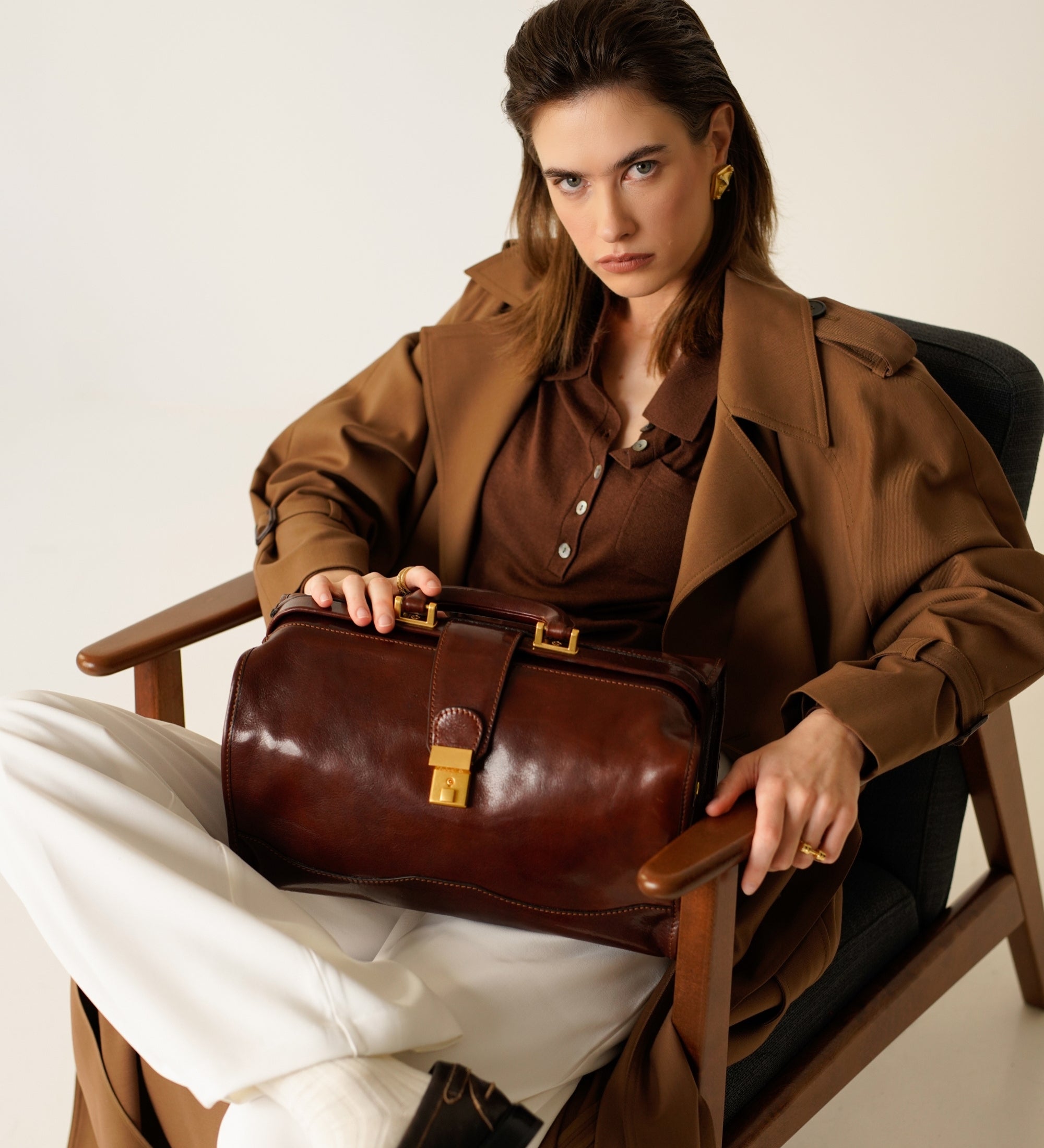 Bolso de médico de cuero pequeño para mujer: David Copperfield