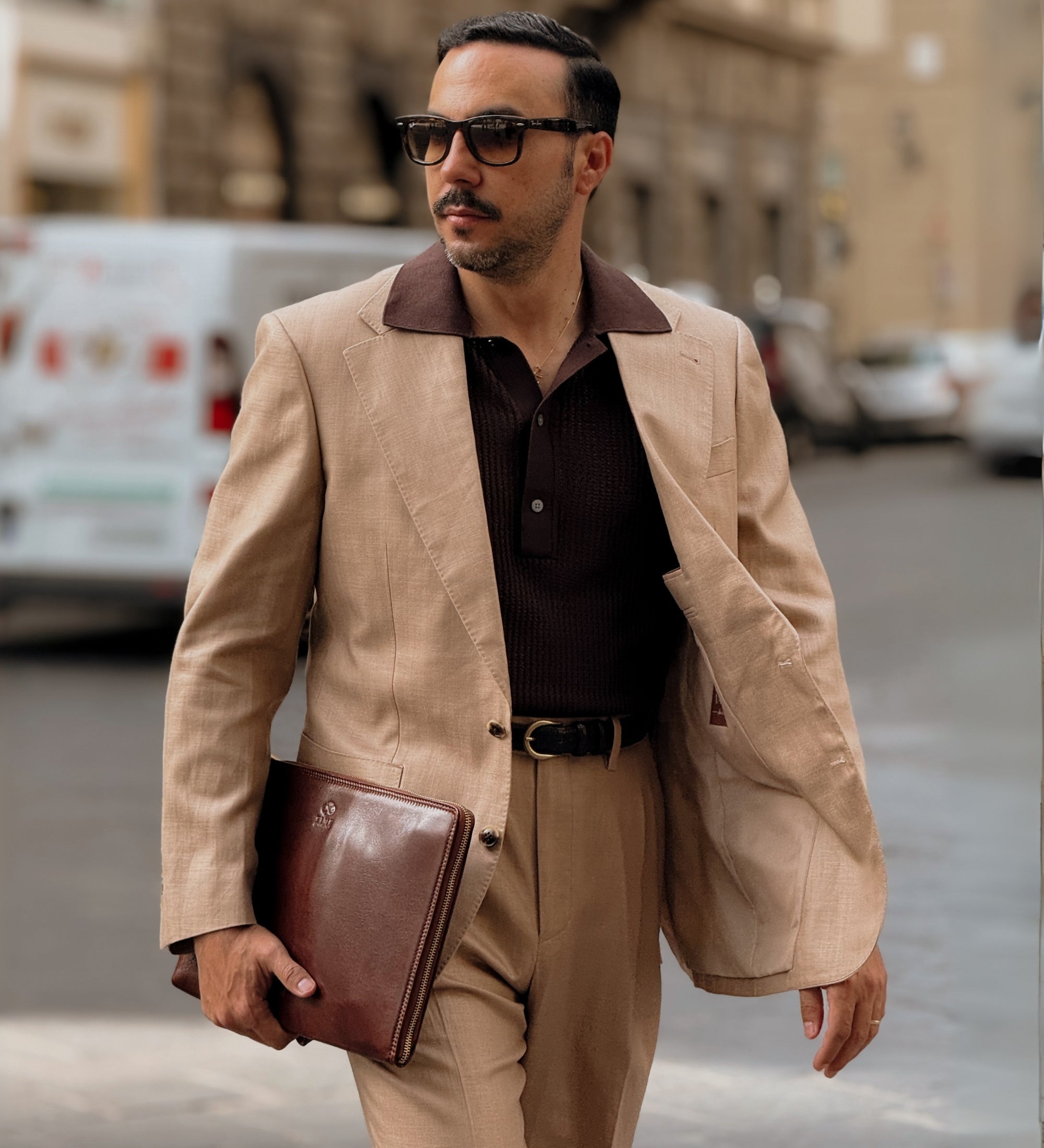 Cartera de mano grande de cuero para hombre: The Brothers Karamazov